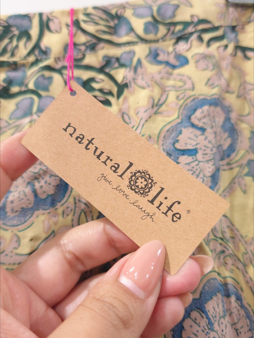 NATURAL LIFE Boho Floral Maxi Skirt, Vintage Cottagecore Romantic Boho, Nwt M - Picture 6 of 11